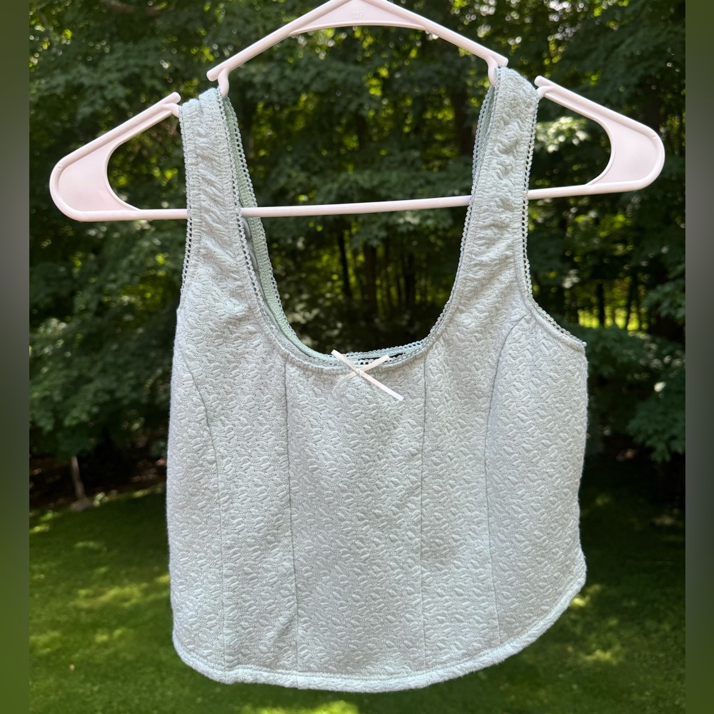 Elegant Light Blue Tank Top